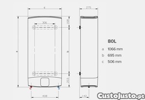 Cilindro ariston Velis 80 litros