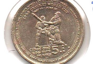 Sri Lanka - 5 Rupees 1999 - bela/soberba