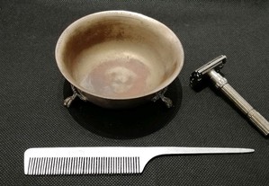 3 peças usadas antigamente nas barbearias