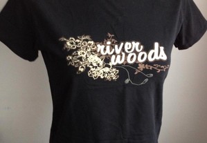 T-shirt preta River Woods - nova