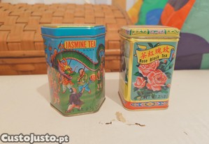Caixas / Latas pequenas de chá para colecionadores