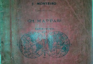 Livro "Atlas de Geographia" - muito antigo