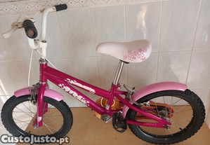 Bicicleta criana, selim e cesto de guiador