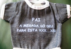Mini camisola com mensagem para o Pai - Dia do PAI