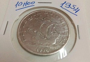 10 Escudos 1954 Prata
