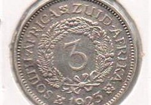 África do Sul(União) - 3 Pence 1923 prata rara
