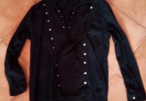 Blusa/camisa preta mulher M/L, USADO 1X