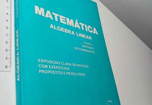 Matemática (Álgebra Linear - Volume I - Matrizes Determinantes) - Manuel Alberto M. Ferreira / Isabel Amaral