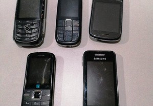 Telemóveis antigos Nokia Samsung TMN e Motorola