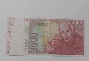 Nota de Espanha 2000 pesetas