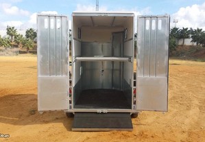 Atrelado Reboque Box Trailer Para 1 Cavalo Chapa Aluminio Com Fibra No Teto Novo Gama Mdia 