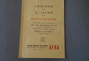 Catálogo do 3º leilão de antiguidades - 1957