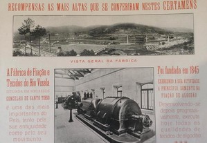 Fábrica de Fiação e Tecidos do Rio Vizela Quadro com Publicidade da Época