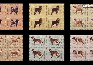 Série completa 6 quadras selos Cães de Raça Portuguesa - 1981