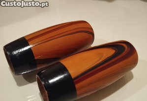 Punhos bicicleta antiga madeira