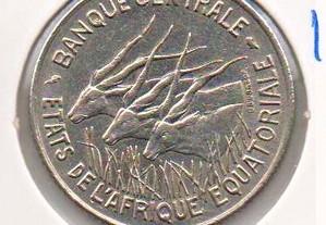 Estados da África Equatorial - 100 Francs 1968 - bela/soberba
