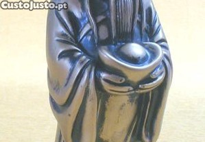 Sbio chins de resina dourada 14x6x6cm