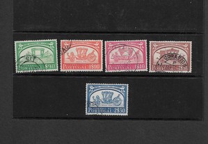 5 selos usados. Portugal 1952