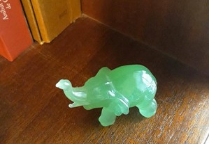 Elefante vidro jade verde
