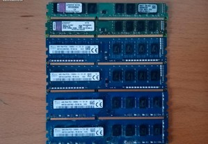 Varias Memorias PC-Torre DDR3 e DDR2