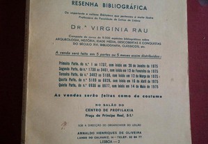 Catálogo-Resenha Bibliográfica:Dr.ª Virgínia Rau-1975