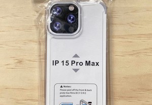Capa de silicone reforçada para iPhone 15 Pro Max - Capa anti-choque