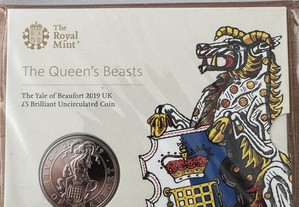 Royal Mint 5 Libras The Queen`s Beasts 2019
