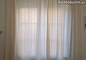 4 cortinados em linho
