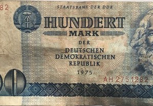Nota Alemanha 100 Mark ano 1975