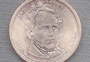Moeda USA - Dollar 15 Presidente James Buchanan