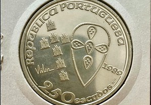Moeda 250 escudos prata 0.925