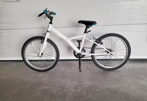 Bicicleta Criança Branco Roda 20 BTWIN
