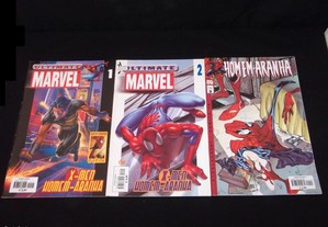 3 livros BD Ultimate Marvel X-men Homem-Aranha
