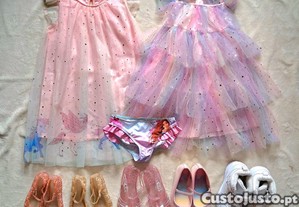 Vestidos e sapatos menina 4-6 anos