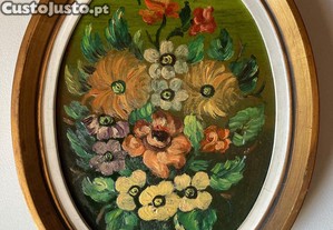 Quadro com Flores (27.5 x 21.5cm)