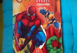 Caderneta Tazos Heroes Marvel Galp