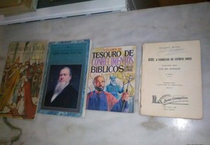 Conjunto de 4 Livros Religiosos Antigos