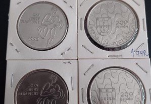 Moedas de 200 escudos 1992.