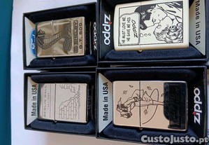 Isqueiros marca Zippo a gasolina