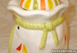 Saco com tampa cermica 17x19cm