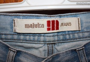Calças de ganga de mulher Maluka jeans tamanho 34