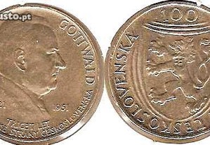 Checoslováquia - 100 Korun 1951 - soberba prata