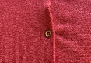 Casaco de malha rosa, tam XL (veste L)