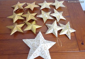 Conjunto de 13 estrelas para árvore de natal
