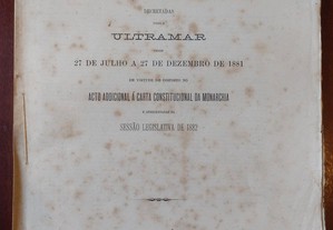 Providencias Legislativas Decretadas para o Ultramar 1882