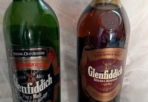 Glenfiddich solera e pure malte antigas