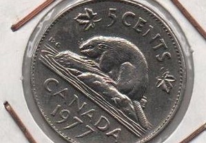 Canadá - 5 Cents 1977 - soberba