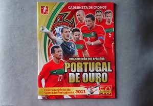 Caderneta de cromos futebol vazia Portugal de Ouro