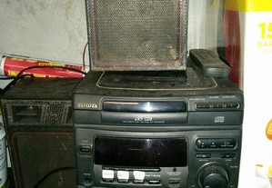 Rádio com 3cd/cassete/rádio antigo