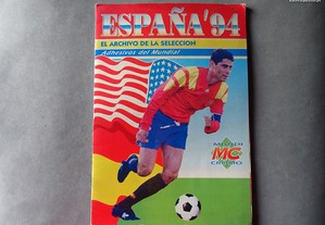 Caderneta de cromos de futebol completa España 94